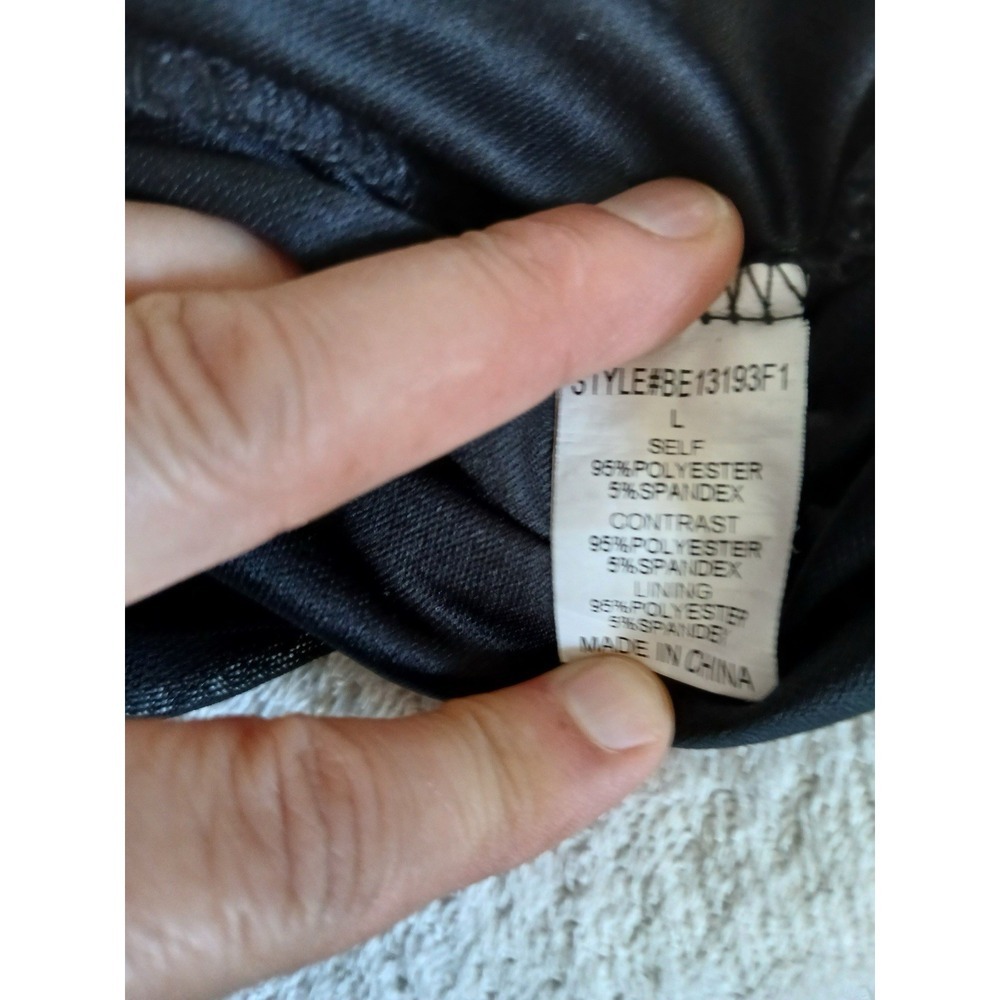 Paper Moonโ Black Mesh Sheer Top Ruched Velvet Detail Y2K Goth Clubwear Size L - Picture 16 of 16